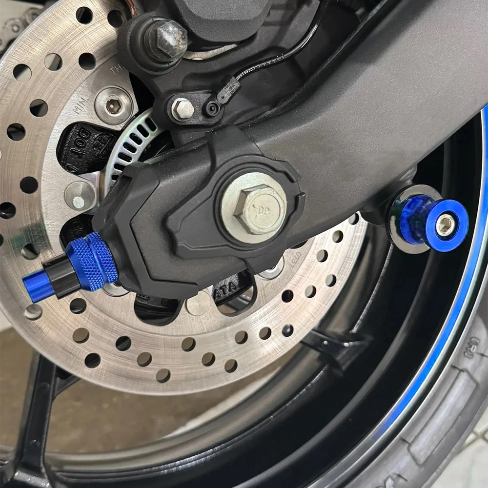 Для YAMAHA MT07 FZ07 MT03 MT25 MT 07 03 YZF R7 R3 R25 XJ6 алюминиевый мотоцикл, регулятор цепи заднего колеса, винты, крышка