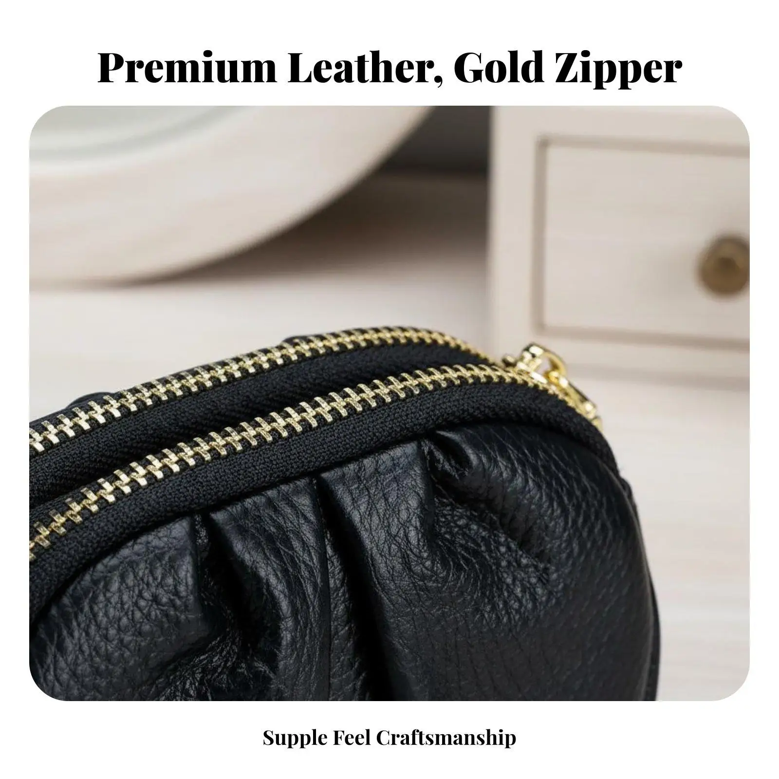 Pleated Change Purse Compact Size Mini Change Wallet Multi-Functional Double Zipper Pouch for Women, Girls, Travel