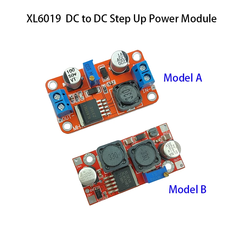 XL6019 4A 5A 20W DC-DC Step Up Power Module Adjustable Output Regulator Power 3-40V to 5V 9V 12V 24V 36V Low Ripple Enable Port