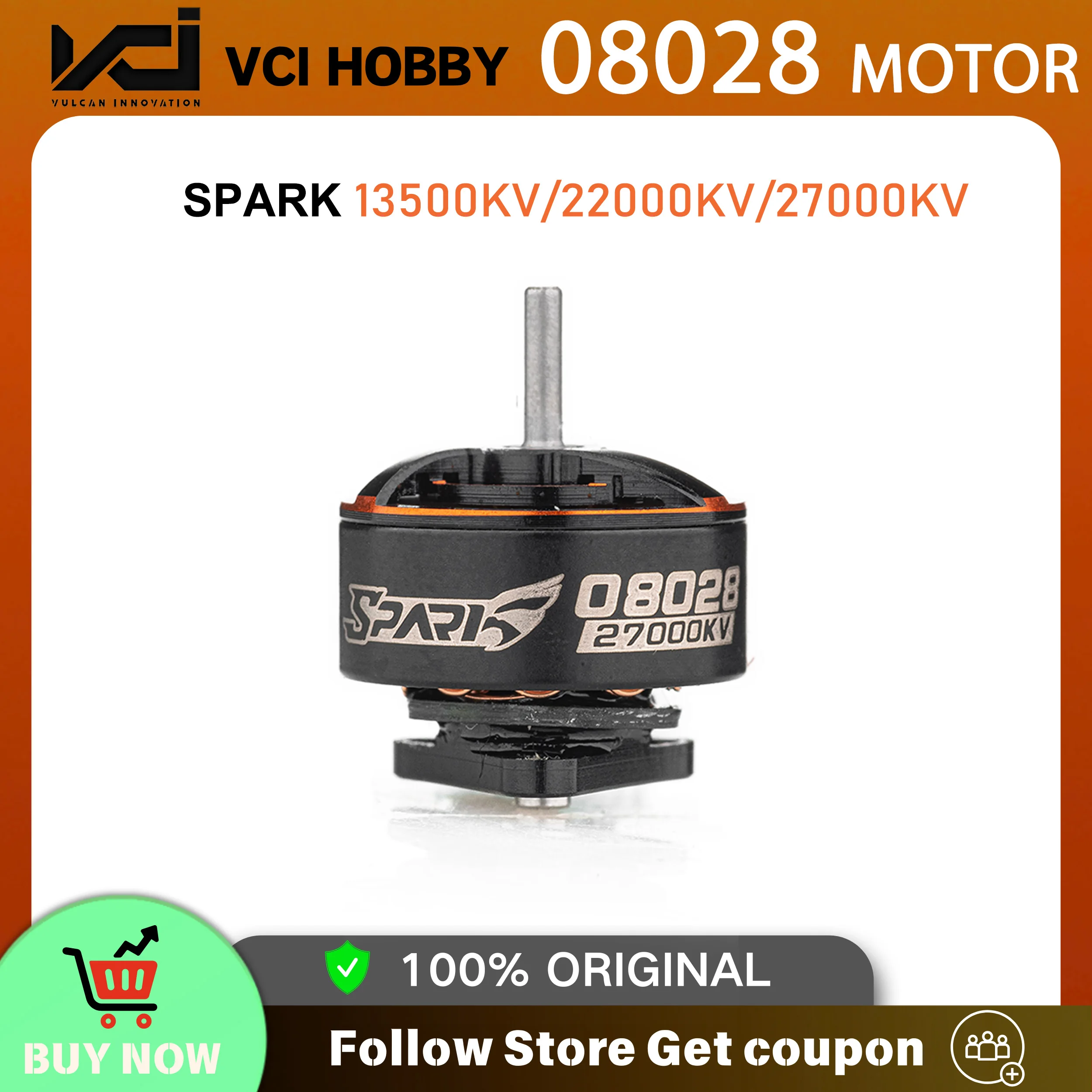 VCI SPARK 08028 Motor 13500KV/22000KV/27000KV Bürstenloser Motor für FPV-Renndrohnen und RC-Quadcopter