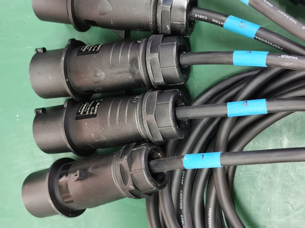 6 way 19pin socapex to CEE16A socket cable 1.5M 3M 5M 10M Length image 4