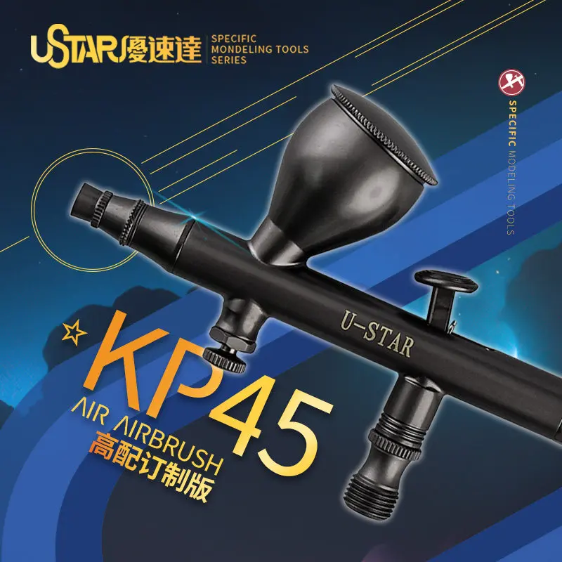 

Ustar Двойное действия 0,3 мм Ветронастроенная ручка-распылитель Ore Ash High Match Private Custom Edition KP-45W