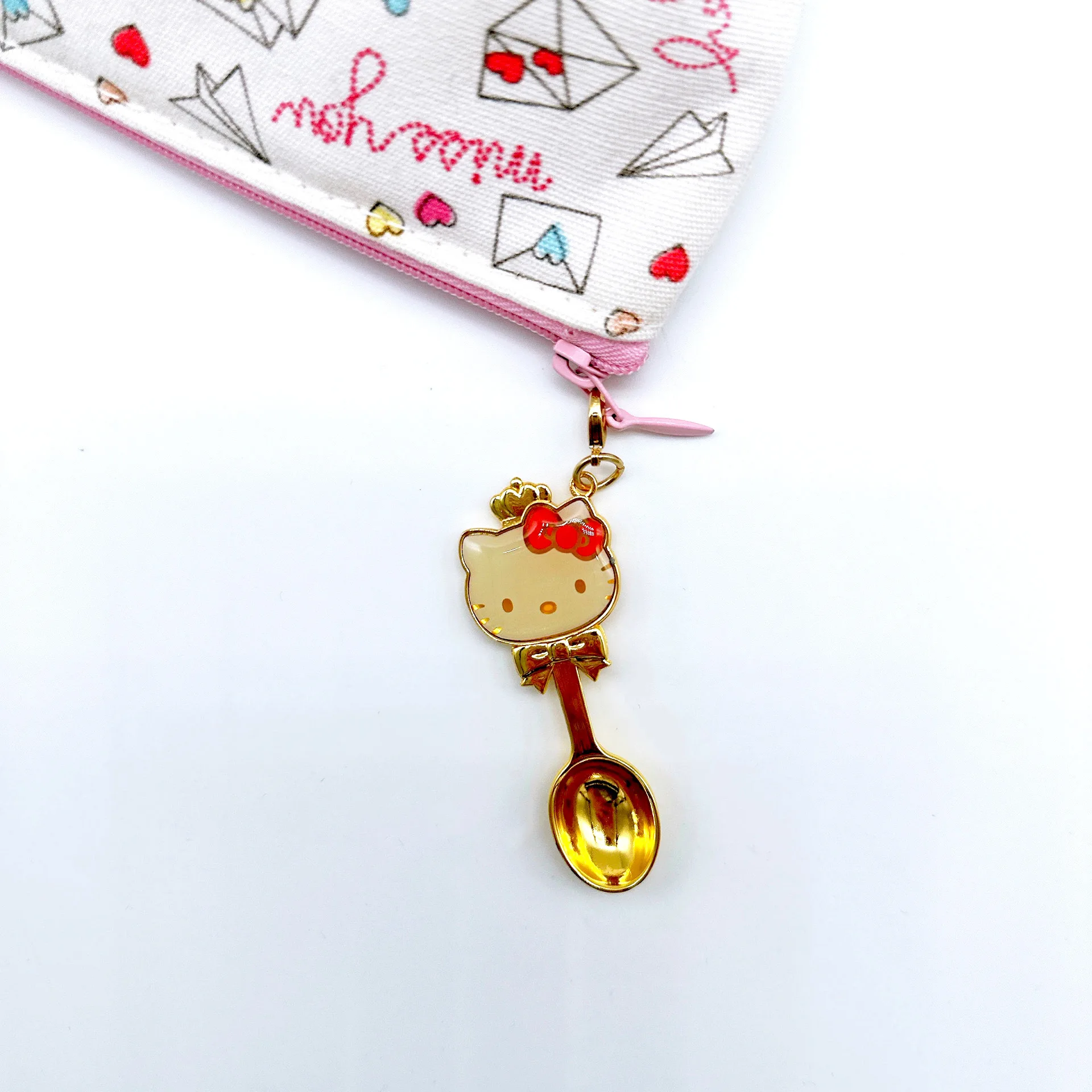 Японская подвеска-ложка с большим лицом «Hello Kitty», KT Cat, мини-милая сумка, подвесной брелок, аниме, кавайная фигурка, игрушка, подарки