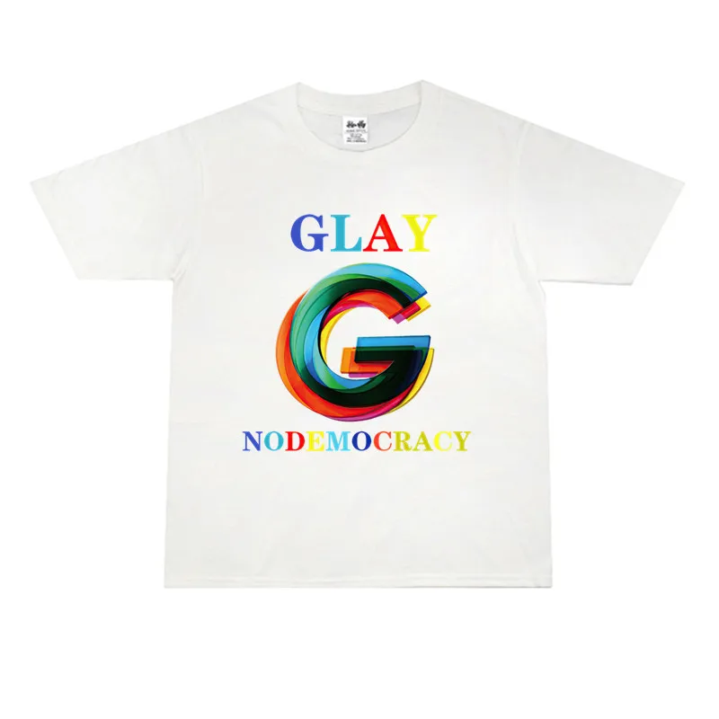 

Visual Rock Band GLAY Printed Short-sleeved Loose Pure Cotton T-shirts for Both Men and Women, with Round-neck Tops As The Base