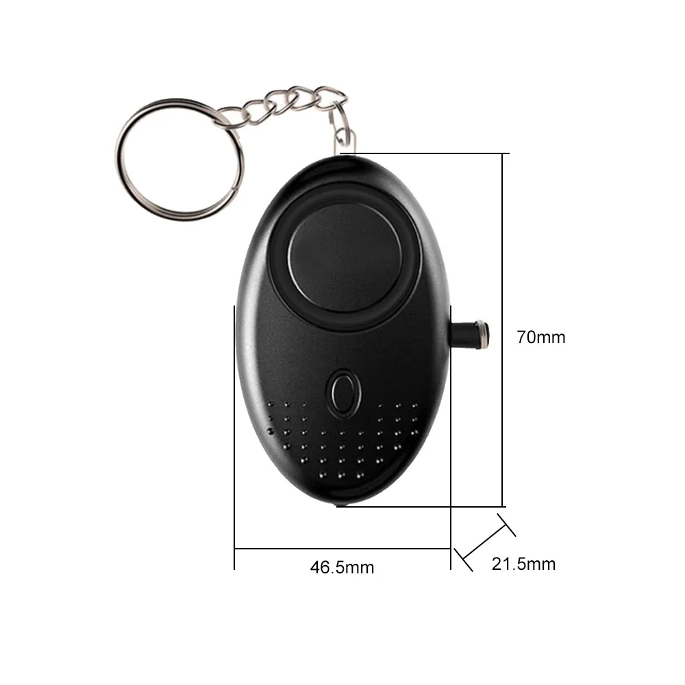 ZK10 개인 경보 120-130dB 안전 사운드 비상 자기 방어 보안 경보 키 체인 LED 손전등