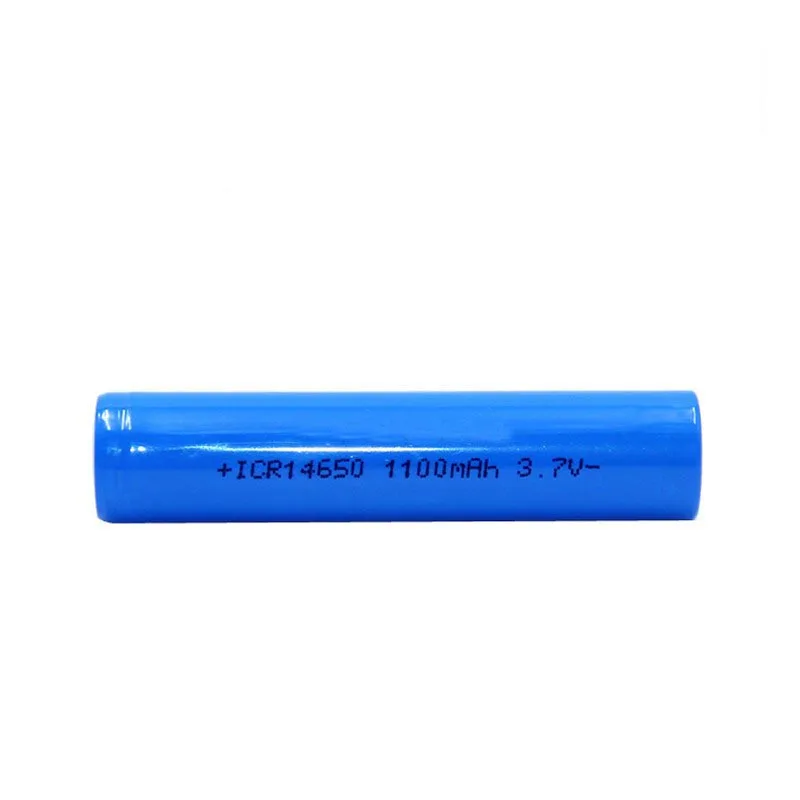 New 14650 3.7V 1100mah Rechargeable Blue Li-ion Battery For Microphone LED Flashlight Electric Toys Power Tools with Flat Top