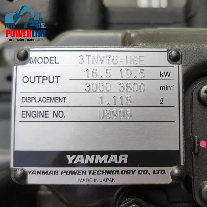 Original new 3TNV76-HGE 3TNV76 engine complete for Yanmar