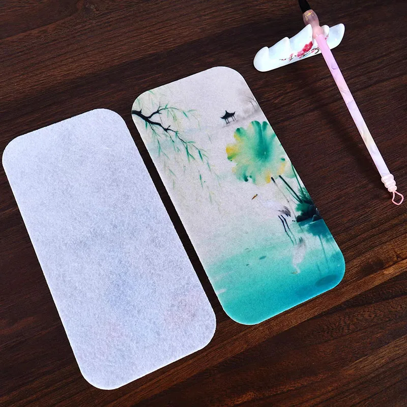 Calligraphy Felt Mat Wrist Rest Mini Arm Pillow Chinese Style Brush Writing Support Comfortable Pad Desk Accessory 12x24cm