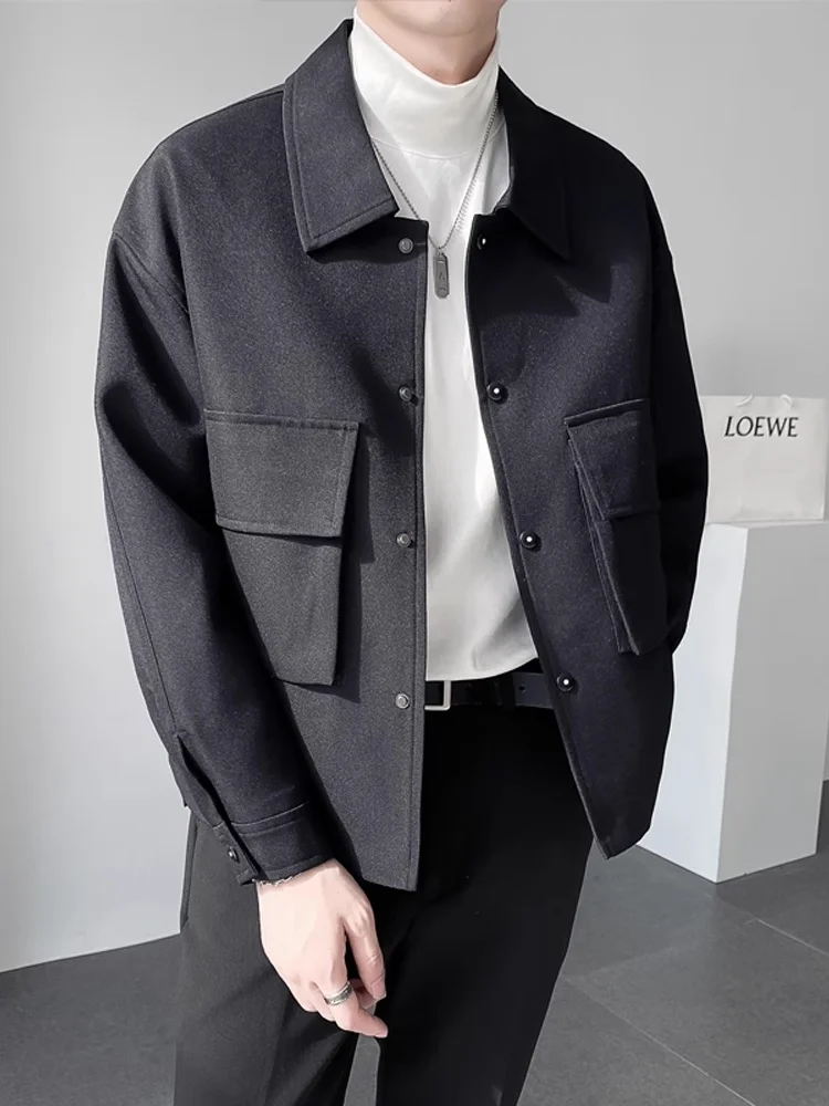 

Bla Casual Lapel Jaet for Men Spring Autumn 2023 New Sle Lightweight Maturi Trend Brand Youth ular Faion