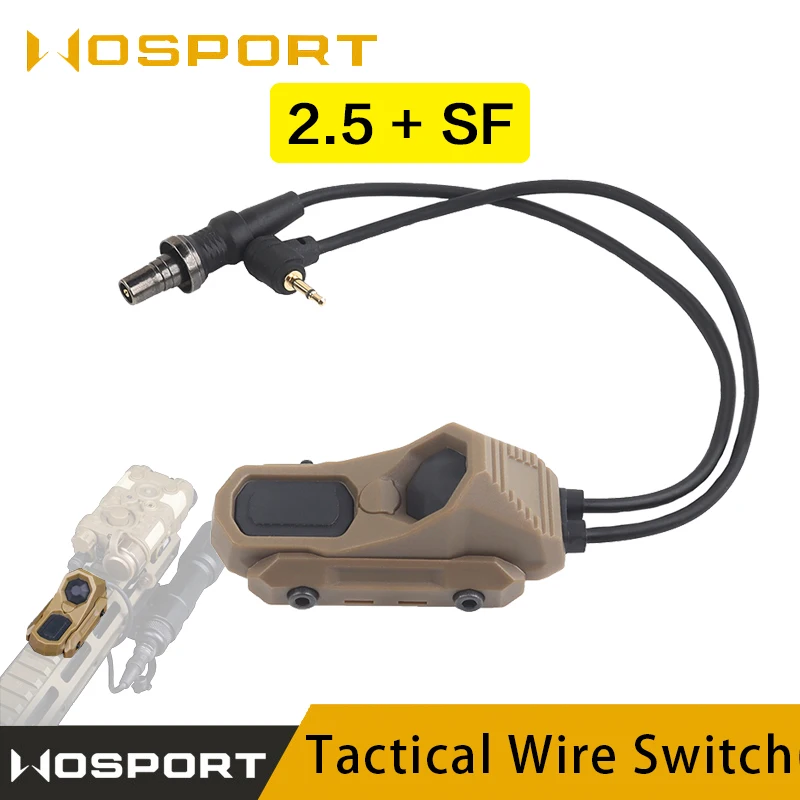 Tactical Light Switch,Axon Pressure Switch SF/2.5/Crane Laser Plug, Rail Flashlight Laser Controller,Hunting Airsoft Accessories