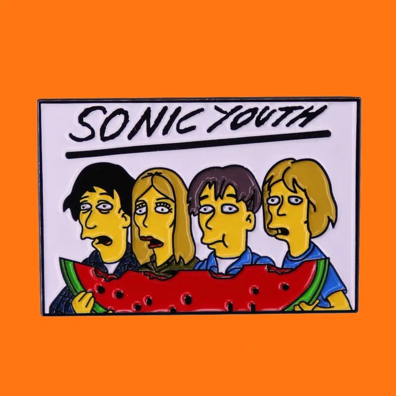 Sonic Youth Decorate Badges Rock Band Cartoon Metal Brooch Send Friend Fans Boutique Medal Gift Enamel Pin