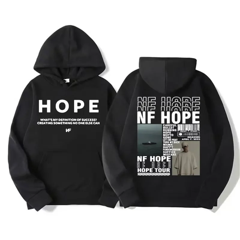 

Толстовка Rapper NF Hope Album Tour 2024 с графическим принтом, Мужская и Женская толстовка с длинным рукавом, модные толстовки большого размера, уличная одежда