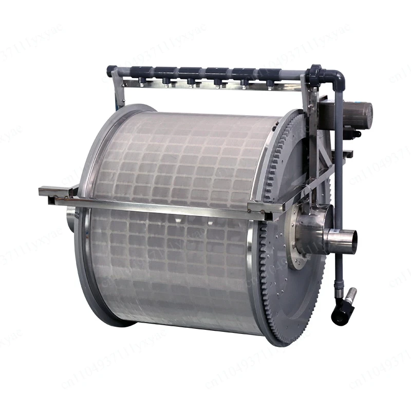 Outdoor fish pond filter water circulation filtration system semi-sinking drum fully automatic