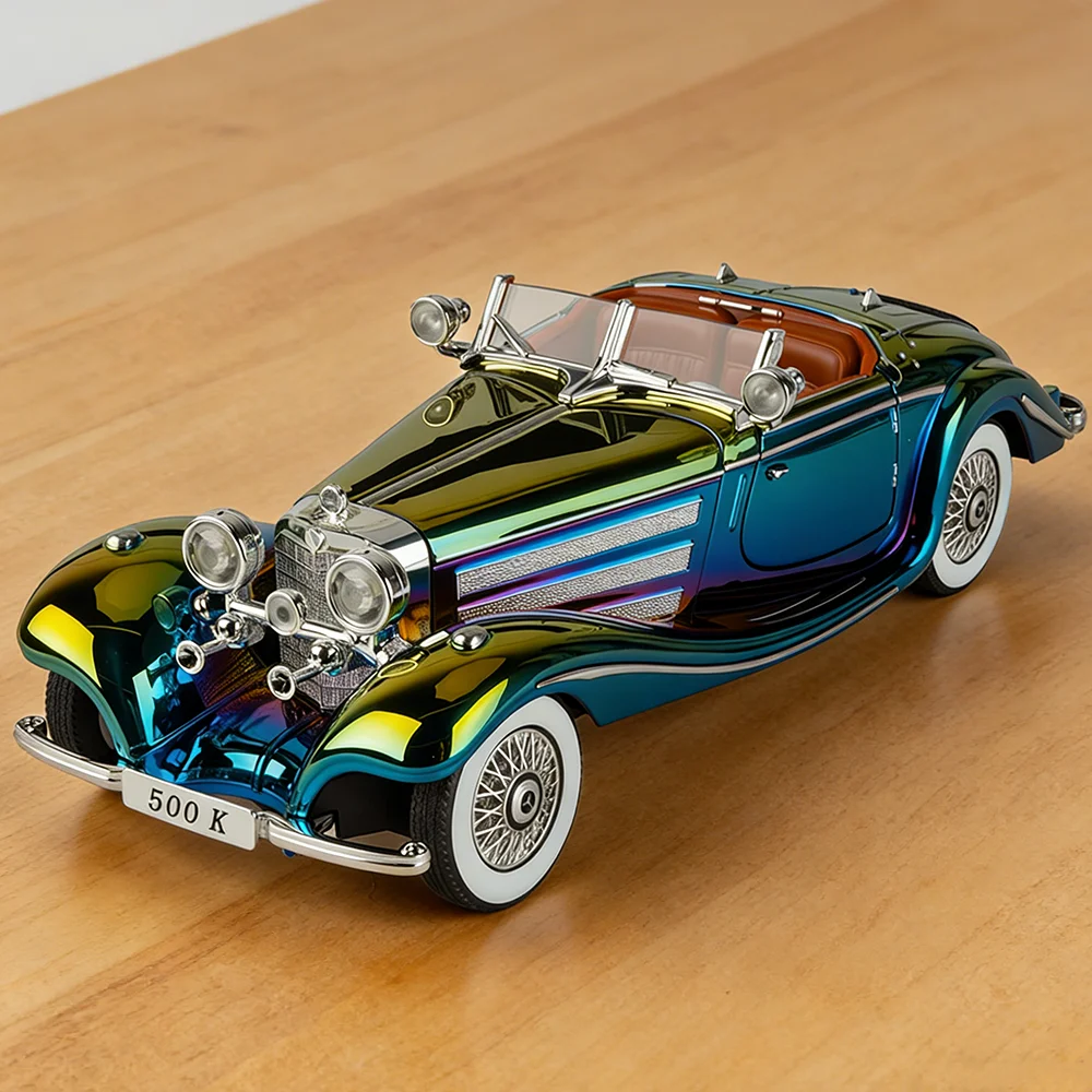 

1:24 500K Hellcat миниатюрные игрушки модель литья под давлением сплав ретро автомобиль двери открытый звук свет отступить винтажные автомобили подарки бойфренду