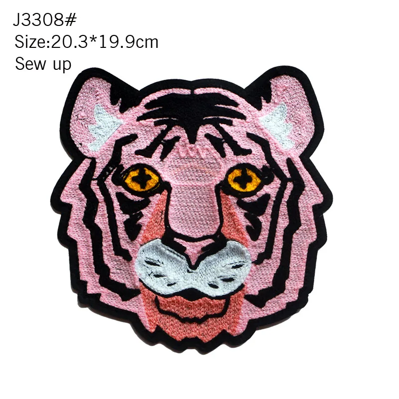 Cute Cartoon Towel Embroidered Earth Animal Bear Head Rabbit Head Frog Head Tiger Head DIY Badge Children\'s Casual T-shirt