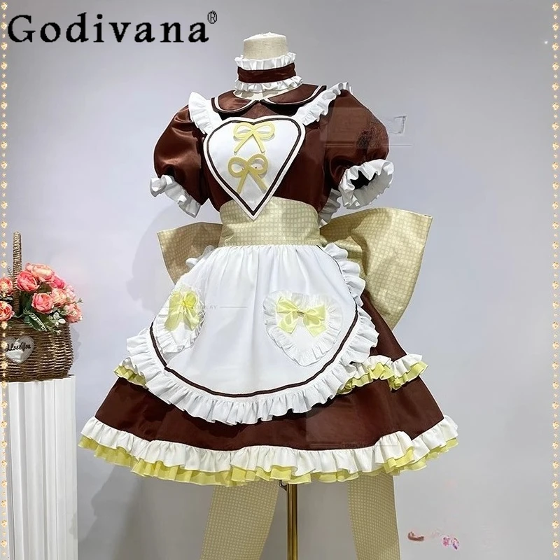 Wonderful Cosplay Costume for Women Big Bow Uniform Dress Set Girls Halloween Carnival Party Christmas Play Role Clothes