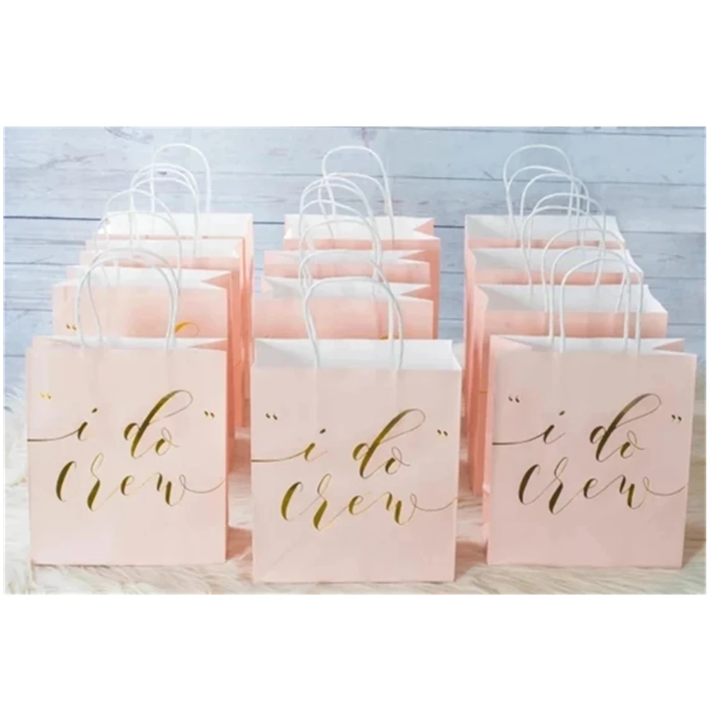 Personalized silver nam wedding bridesmaid maid of honor thank you gift bags,Bachelorette Party Gift Bags