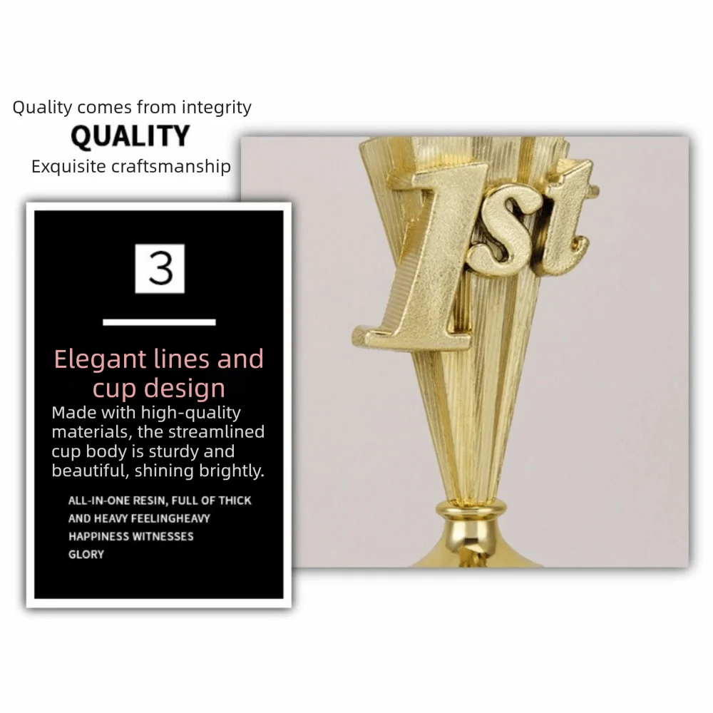 Creative Gold Award Cup Plastic First Place Prize Star Trophy Award Reward Ceremony Large Winner Cups For Team Sport Competition