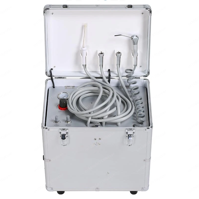 New Model High Quality Portable Dental Unit with Three Way Syringe Oilless Air Compressor