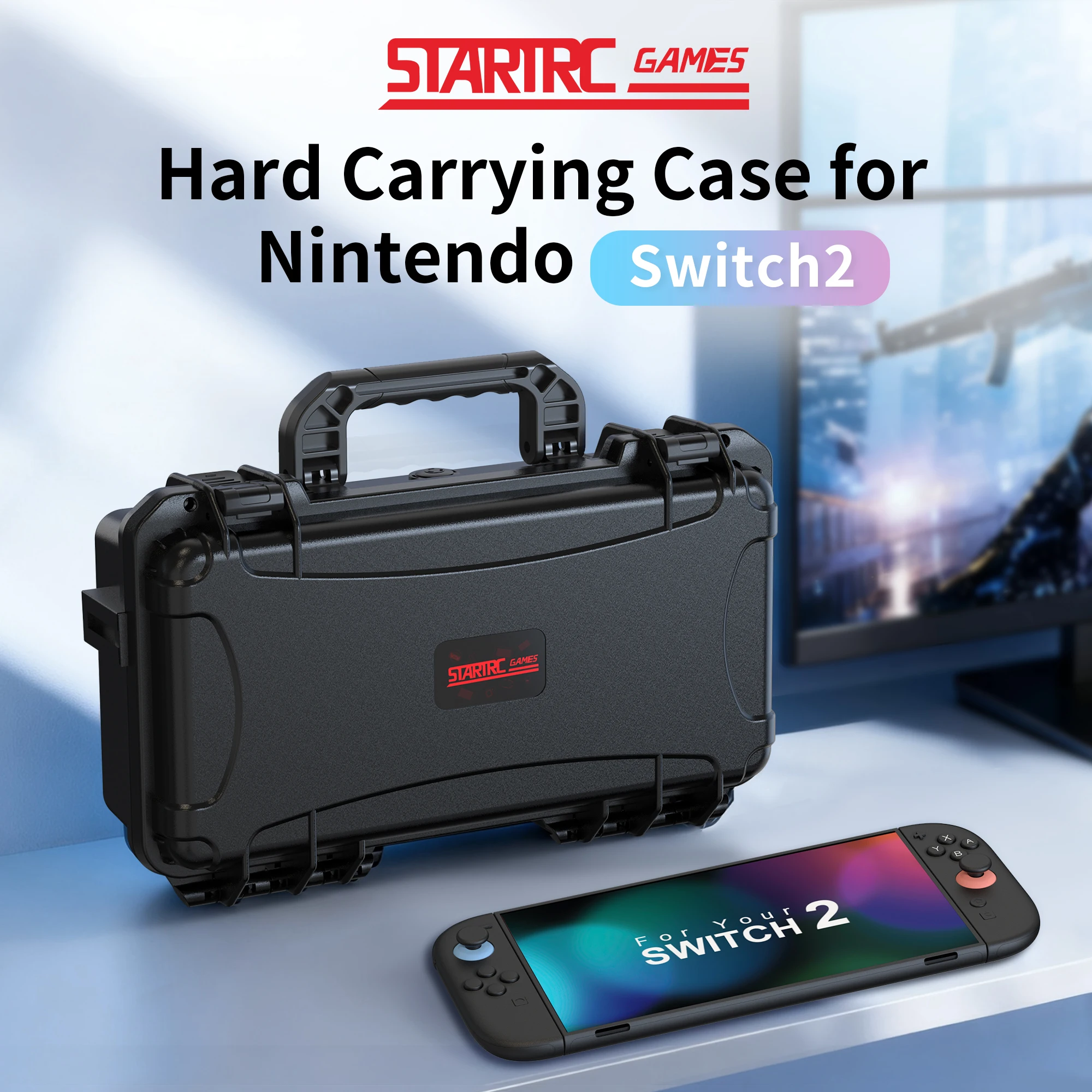 

STARTRC 2-слойный водонепроницаемый ящик для хранения для Nintendo Switch 2, аксессуары для игровой консоли, дорожный чехол, портативный чемодан