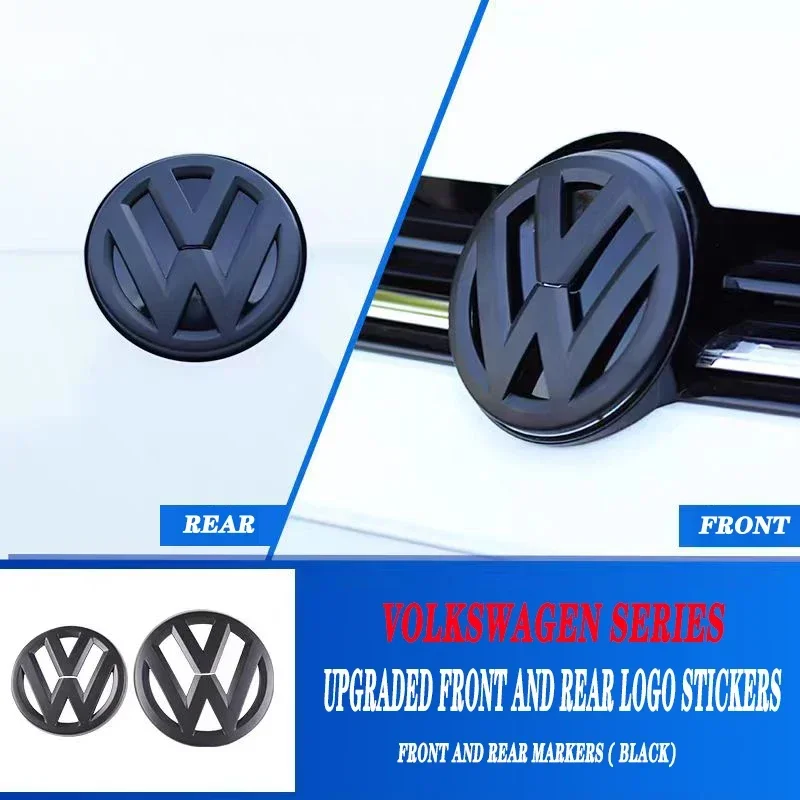 Car Logo Front Grille Rear Trunk Decoration Sticker Accessories For Volkswagen GTI Golf 6 7 8 Polo VW CC Passat Tiguan T-ROC