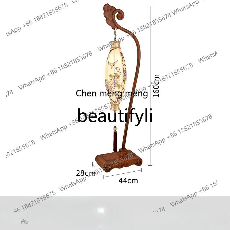 النمط الصيني الجديد، دراسة غرفة النوم العتيقة، غرفة المعيشة على الطراز الصيني، المصابيح بجوار الأريكة H #4
