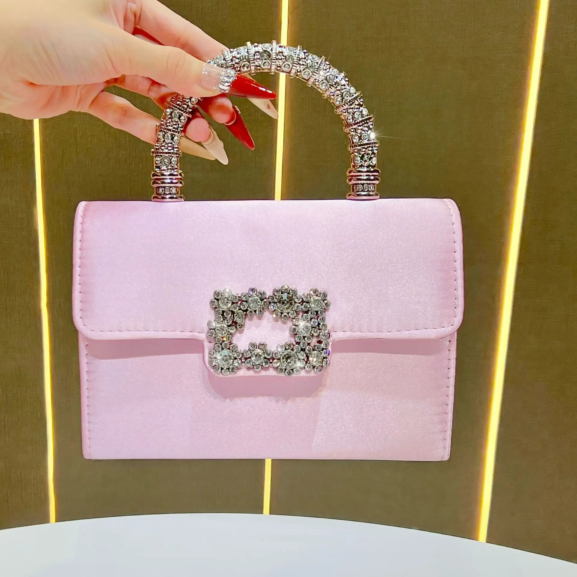 Women's Bags, Xiaoxiangfeng Messenger Bags, High-End Silk Light Luxury Handbags, Dinner Versatile Bags