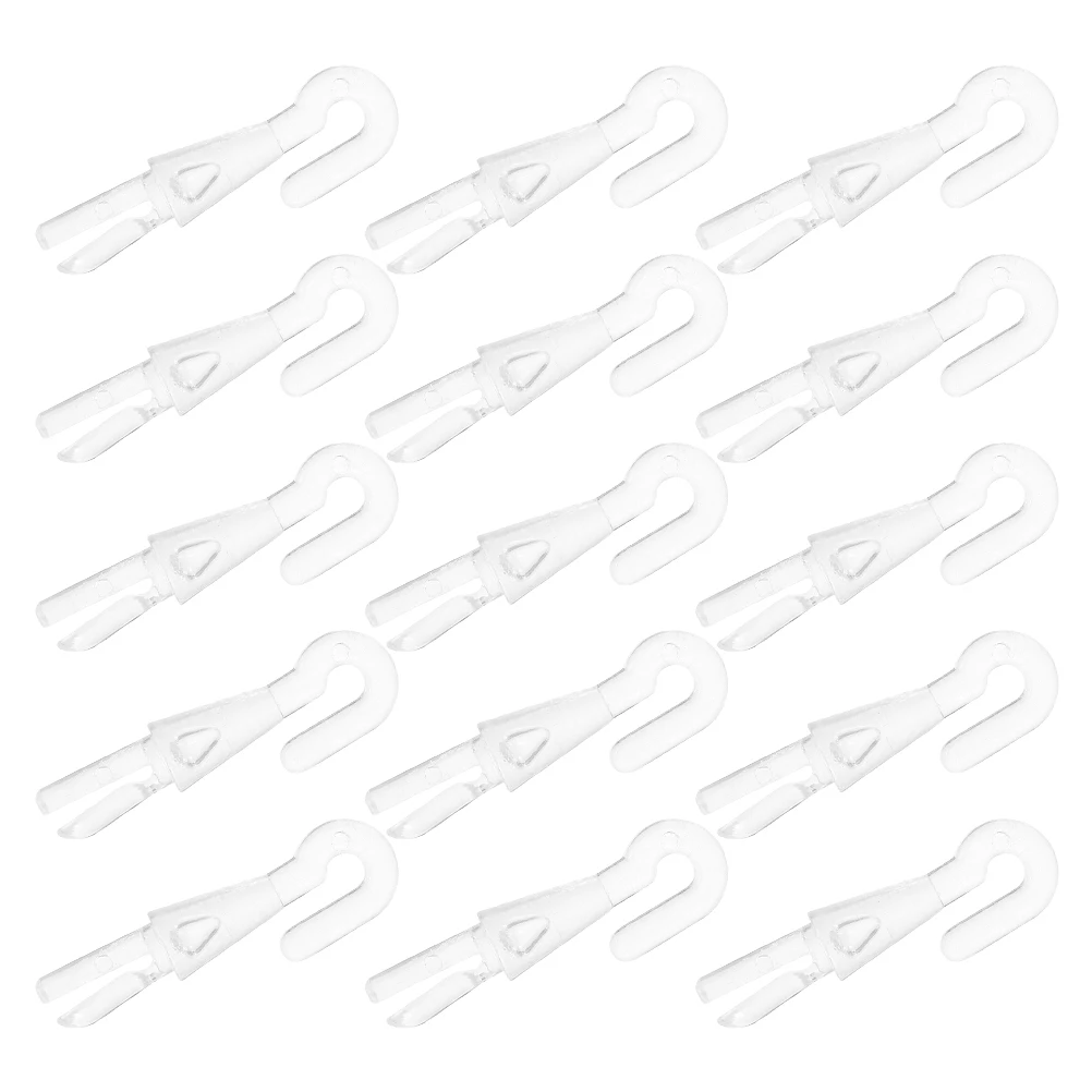 

20pcs Louver Adjustment Hook Flexible Blind Wand Tilt Replacement Rod Tip Vertical Hook Connector for Home Office