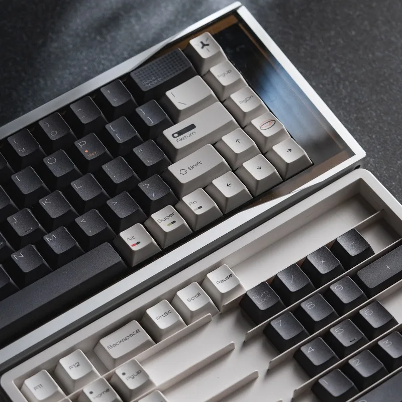 FBB Keycap Play Minimalist Style PBT Five Sided Thermal Sublimation 1.7mm Custom Magnetic Axis Keyboard Dark Gray 145 Keys