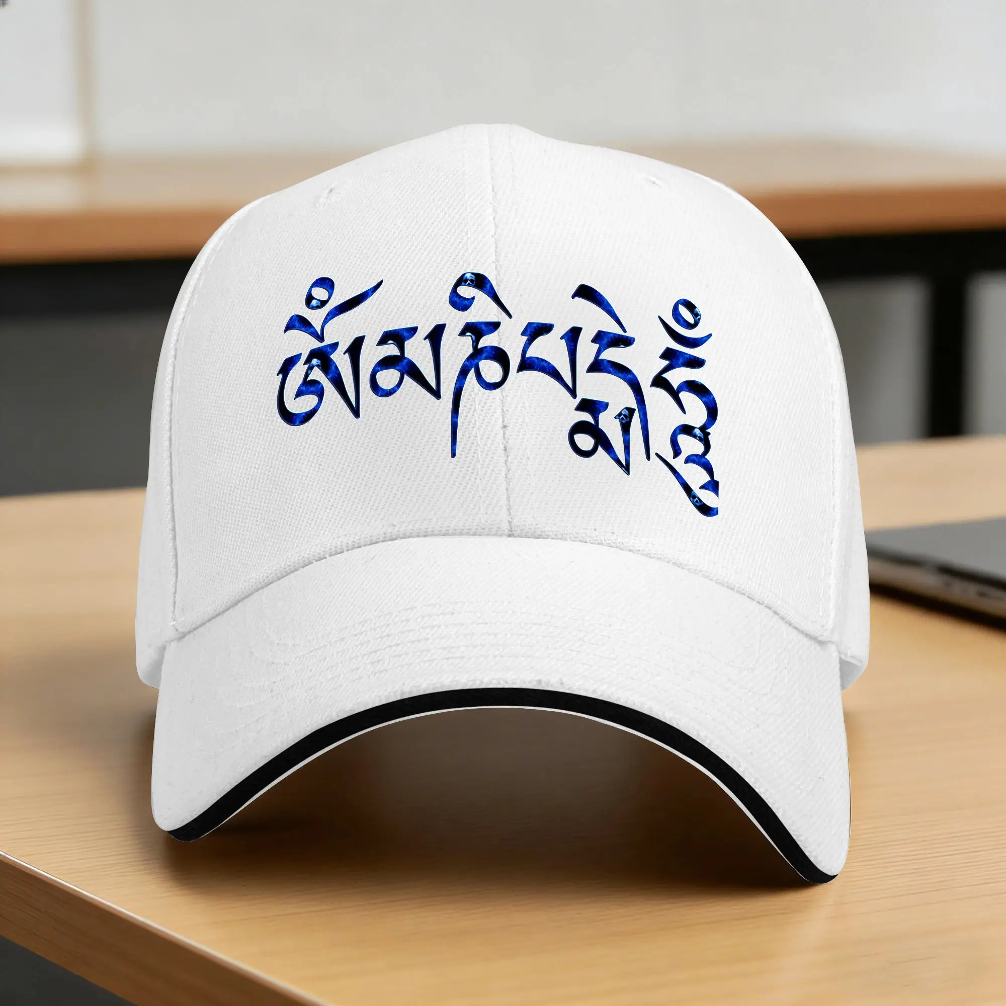 Summer Tibetan Om Mani Padme Hum Baseball Cap  Tennis Skate Casual Design Sun Trucker Hat Unisex-Teens Sunscreen Snapback Cap