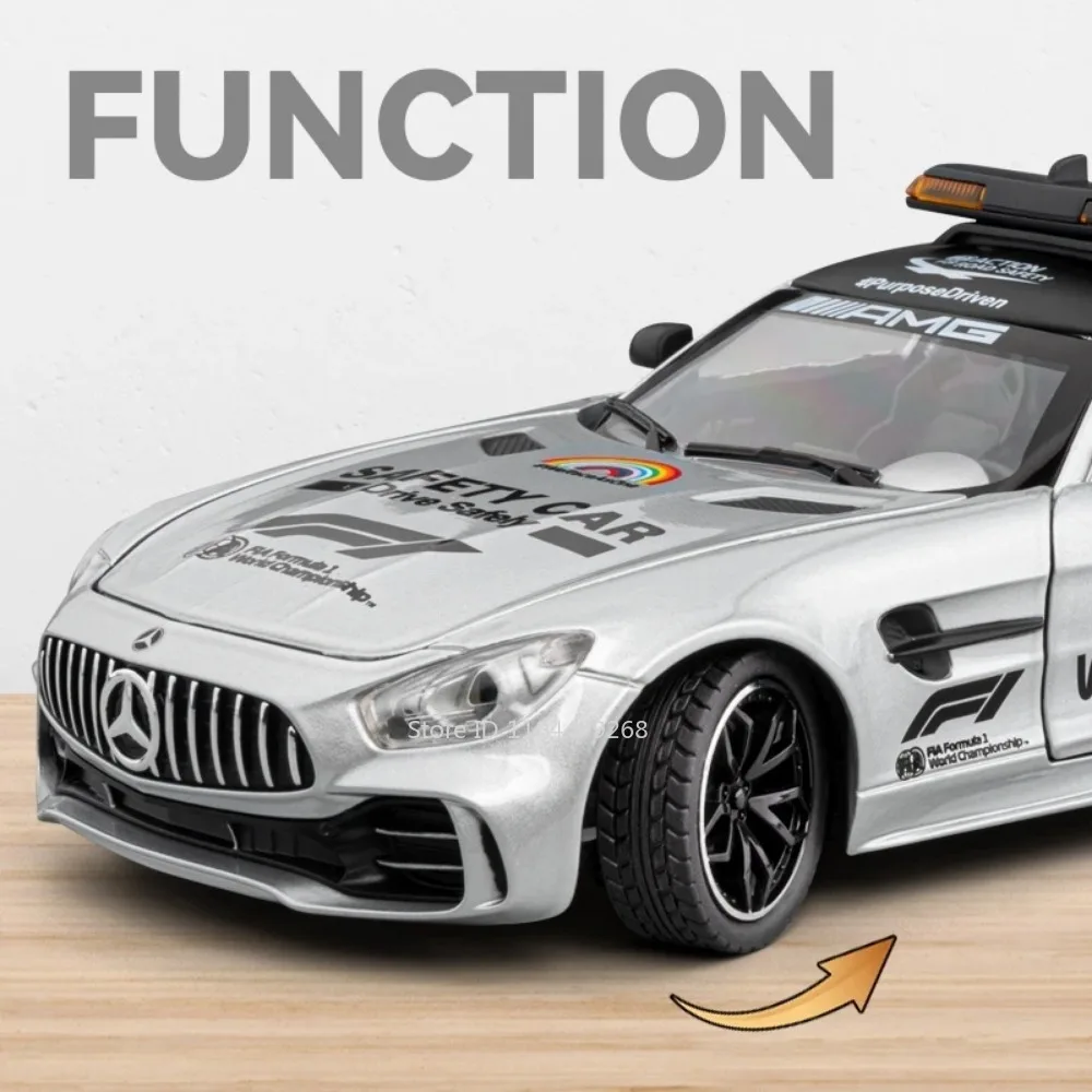 1:24 GTR Safety 300SL Sportwagen-Modell Spielzeug aus Legierung mit Sound und Licht Stoßdämpfung Miniatur-Fahrzeugmodelle Sammlerstück Geschenk – Detail 10