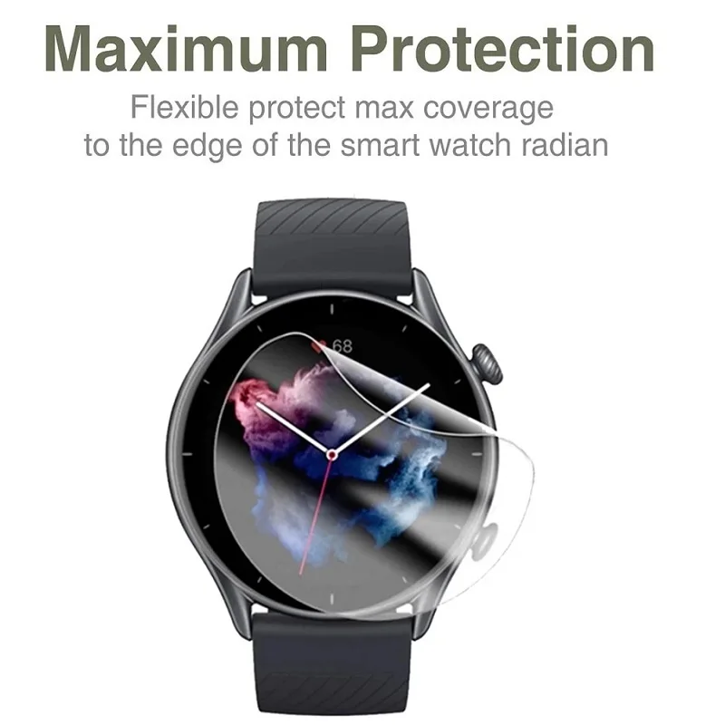 for Amazfit GTR 3/Amazfit GTR 3 Pro Screen Protector Hydrogel Film for Amazfit GTR 3/Amazfit GTR 3 Pro Film Foil Protection