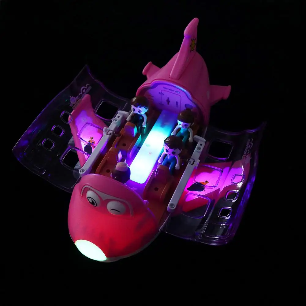 

Cute Electric Toy LED Lights Music Airplane Toys Plastic Blue/Pink LED Plane Model Music LED Lights Aircraft Toy Birthday Gift