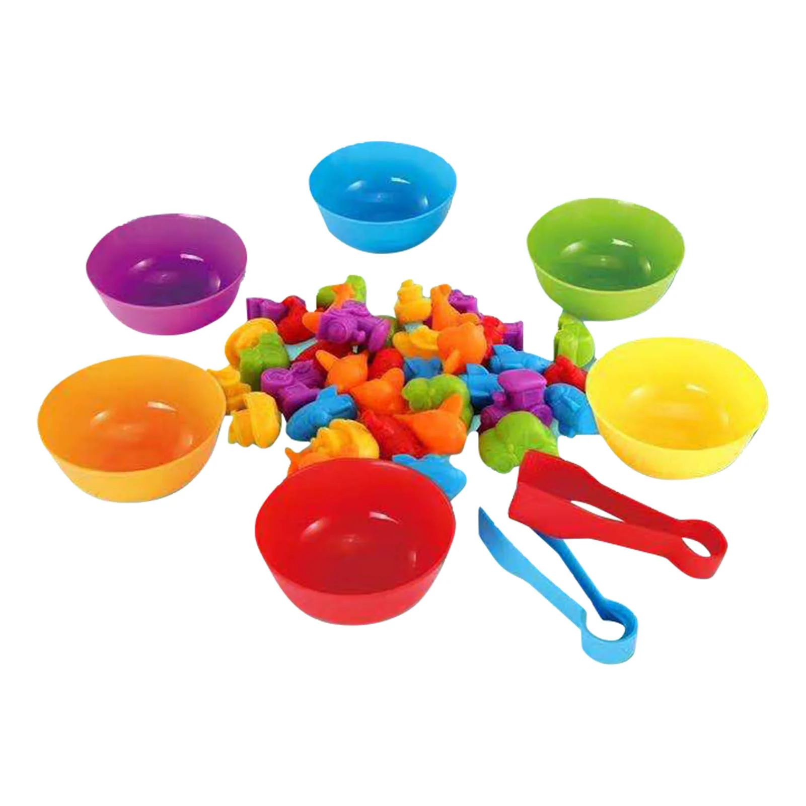 Children Counting Toy Toxic Free Educational Matching Game Kids Color Sorting Toy for Girls Boys Preschool Learning Cognition