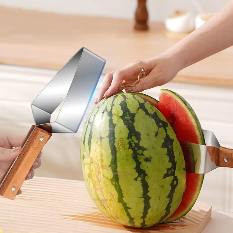 Watermelon Cuber Multifunction Triangle Watermelon Cutter Multifunction Fruit Cutting Tools Ergonomic Watermelon Slicer For