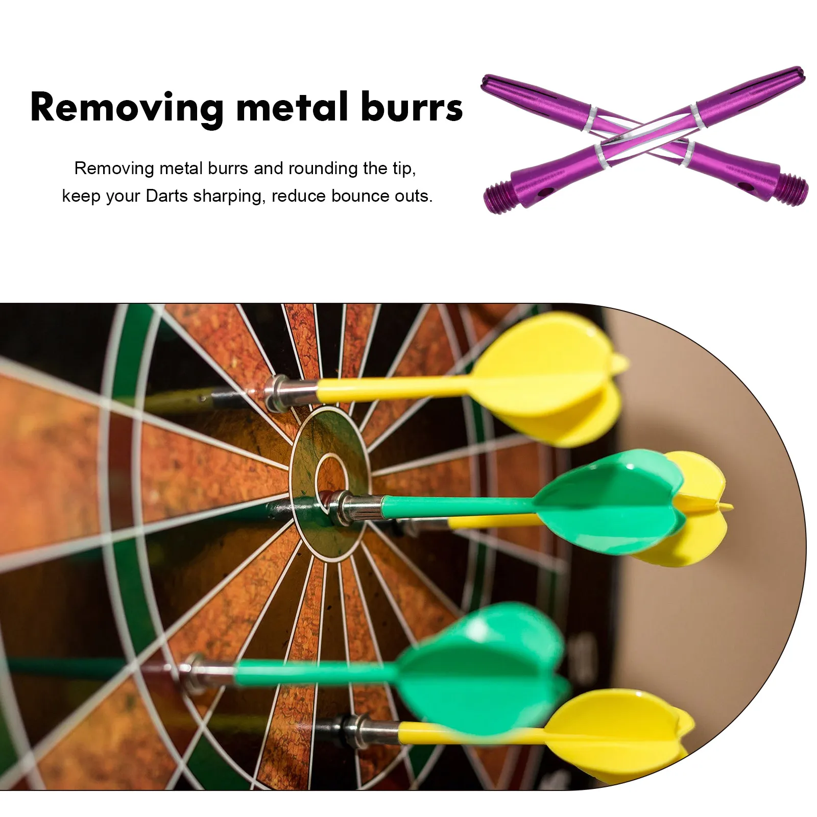 Hastes de rosca de metal de alumínio, 6 peças, para haste profissional, acessórios de jogos ao ar livre, design afiado durável