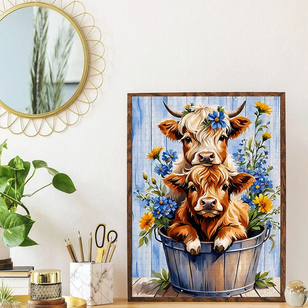 1000 ชิ้น จิ๊กซอว์วัวไฮแลนด์ - ของเล่นจิ๊กซอว์ขนาดใหญ่สำหรับผู้ใหญ่ เกมสร้างปฏิสัมพันธ์ในครอบครัว ของตกแต่งบ้าน DIY ฝึกสมอง เสริมสร้างการเรียนรู้