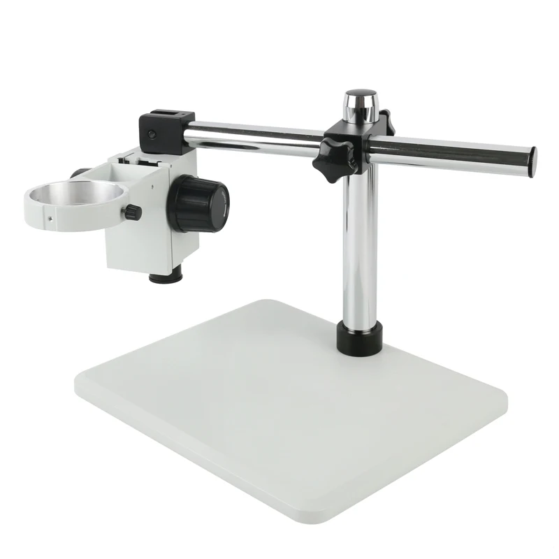 Big Adjustable Boom Table Working Stand Holder + 76mm Ring Holder + 32mm Multi-axis Metal Arm For Trinocular Stereo Microscope