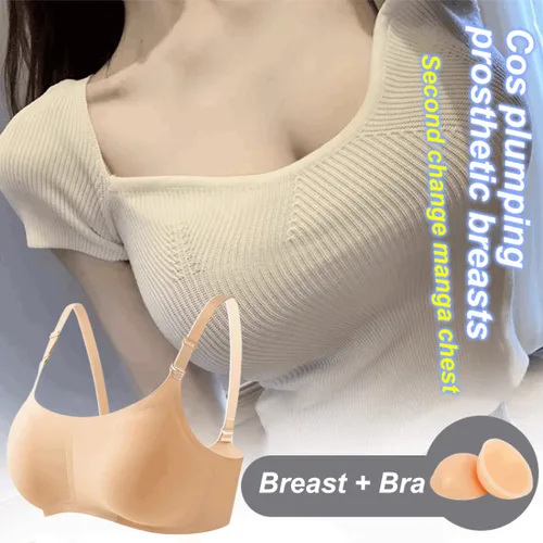 Sujetador de pecho falso con ancla femenina, ropa interior de prótesis con almohadilla para el pecho, lencería sexy, sujetadores de silicona de gran tamaño para Cosplay