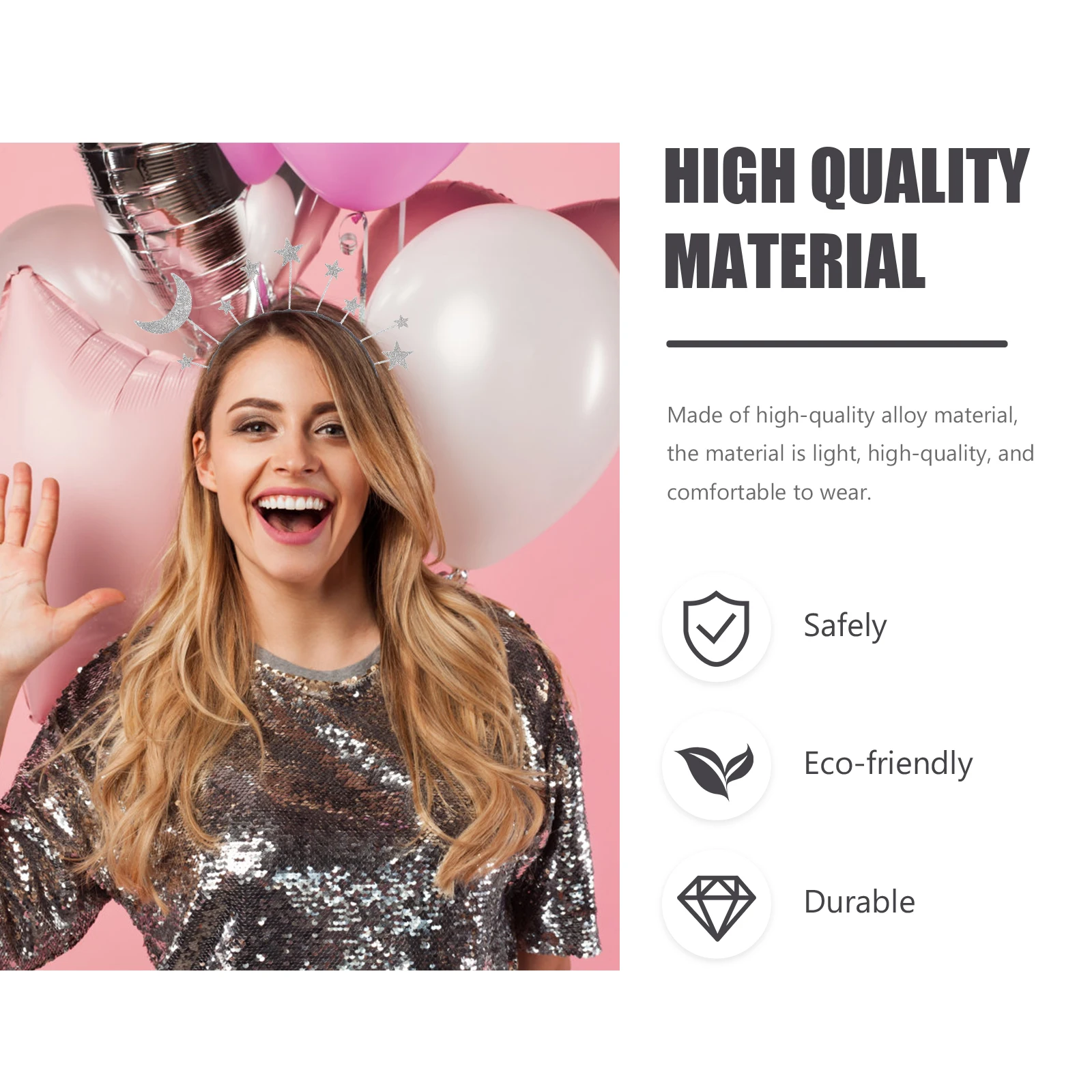 قطعة واحدة من عصابة رأس ستار مون الرائعة وخفيفة الوزن لأداء حفلة تنكرية لحفلات أعياد الميلاد