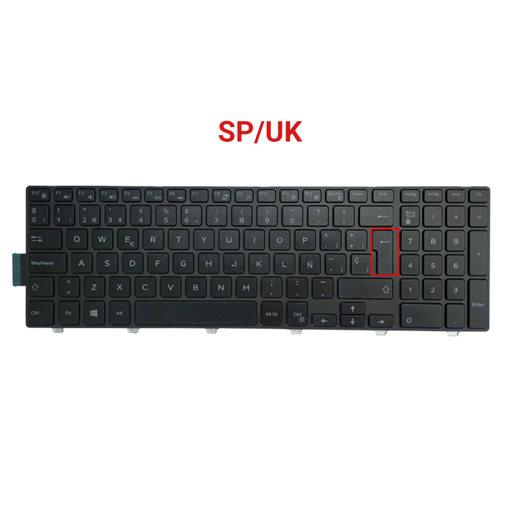 

Spanish /UK Laptop Keyboard FOR DELL Inspiron 15-3000 5000 3541 3542 3543 5542 3550 5545 5547 3878 15-5000 15-5545 17-5000