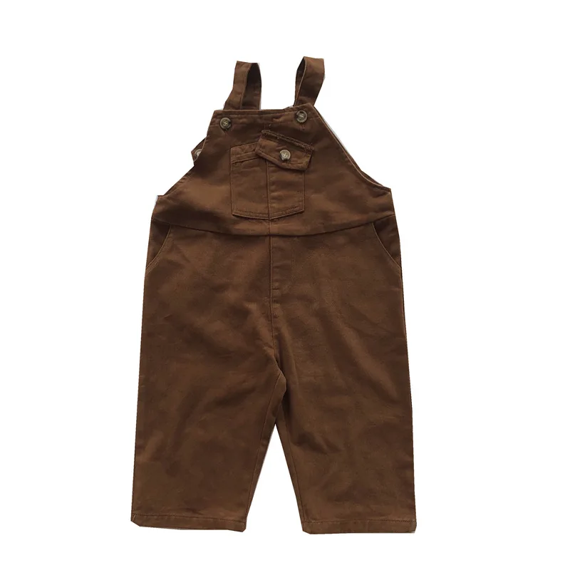 Primavera autunno coreano bambini ragazzi bretelle pantaloni cotone solido Strappy sciolto Versatile bambino ragazzi pantaloni bambini ragazzi tuta