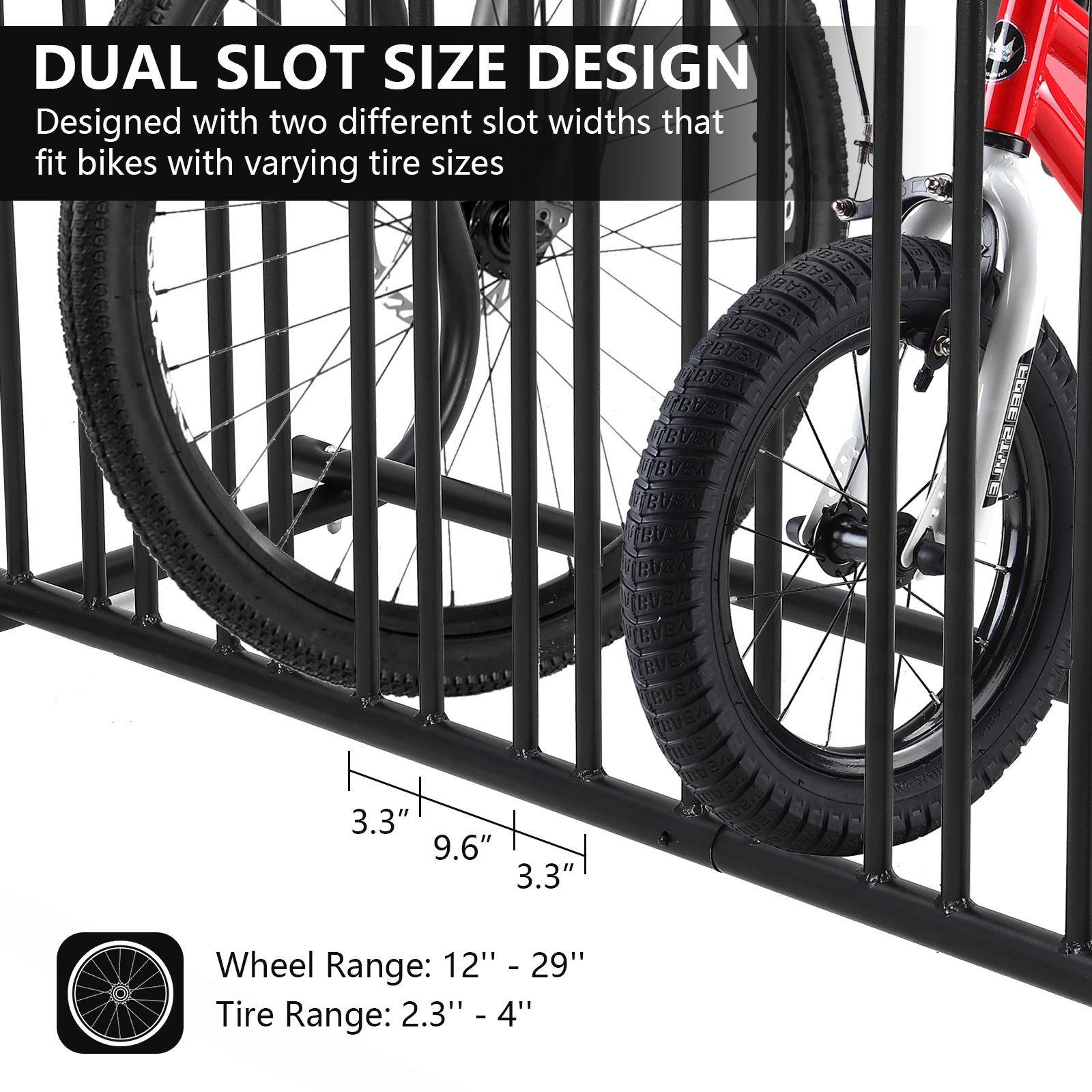 Suporte comercial de rack de bicicleta de piso, suporte de rack de bicicleta de grade, suporte de estacionamento de piso de armazenamento de bicicleta de dupla face com capacidade de 10 bicicletas