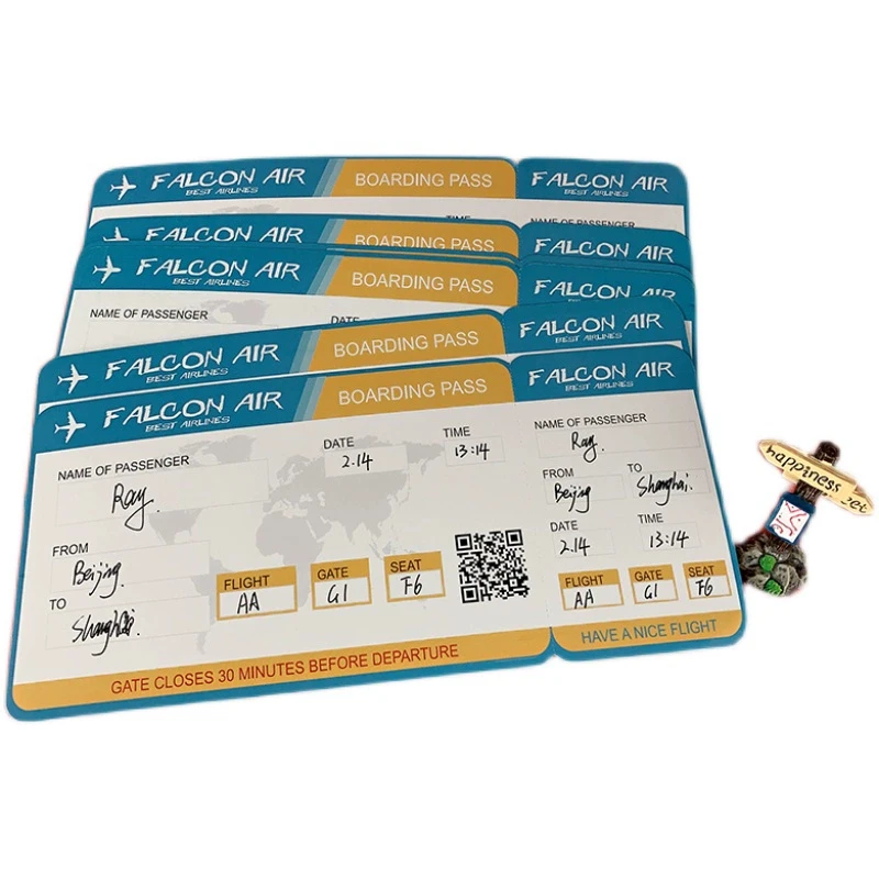 Imagem -06 - Handwritten Flight Ticket Ensino Aids Interativo Inglês Aula Manuscrito em Branco