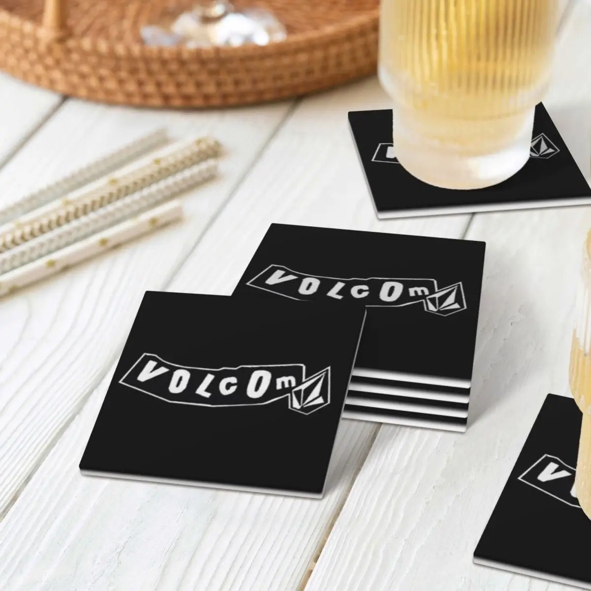 V-Volcom شعار كوستر السيراميك الخبز حصيرة الجدول الديكور والاكسسوارات حصيرة للمطبخ المفارش لطاولة العشاء القهوة حصيرة