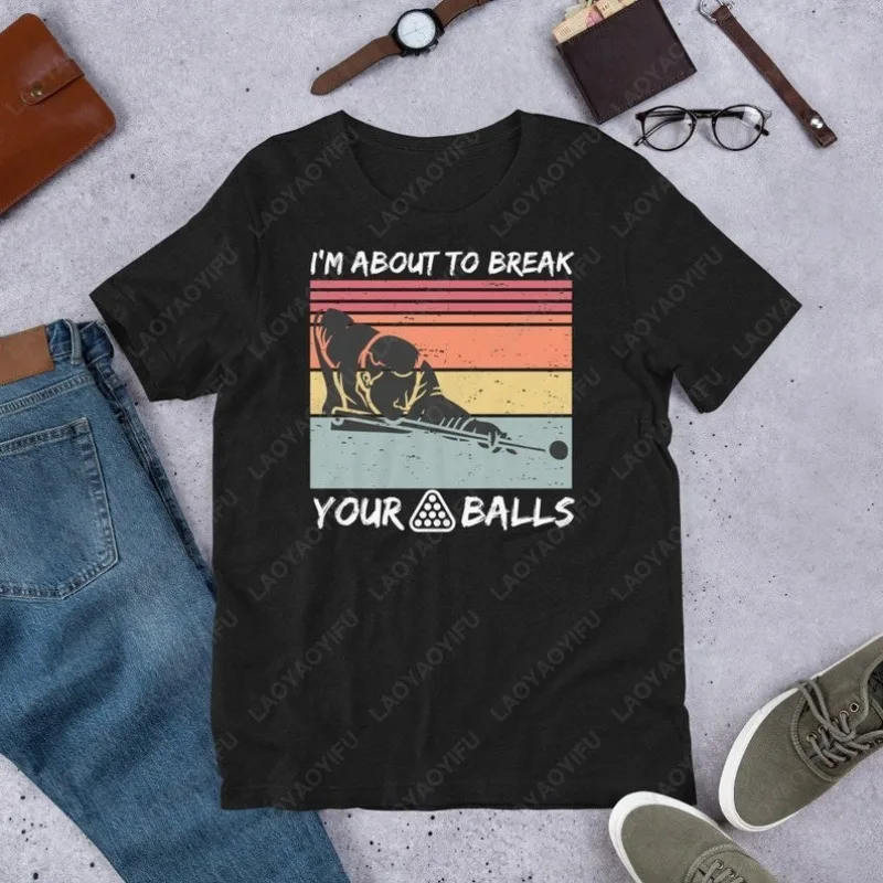 Snooker Gift Funny Creative Classics Tshirt Player The Ideal Birthday Christmas Valentines Present for Fan Men Women Cotton Tops