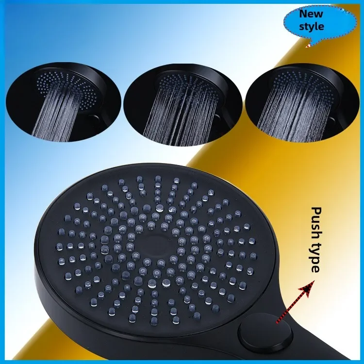 Large panel pressurized showerhead, liquid silicone showerhead, bathroom with three levels of shower, handheld