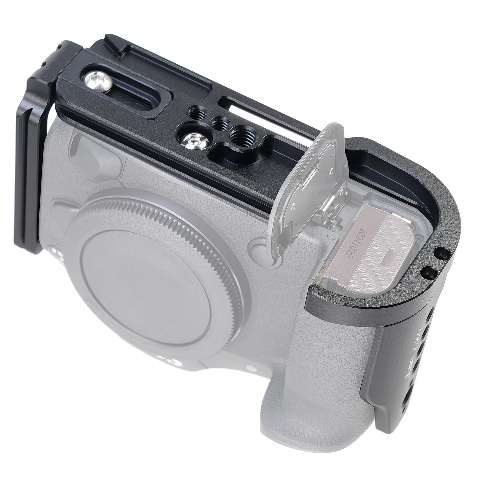 Piastra a L per fotocamera per staffa a L verticale a sgancio rapido Canon EOS R5 Mark II con piastra Arca per riprese verticali e orizzontali