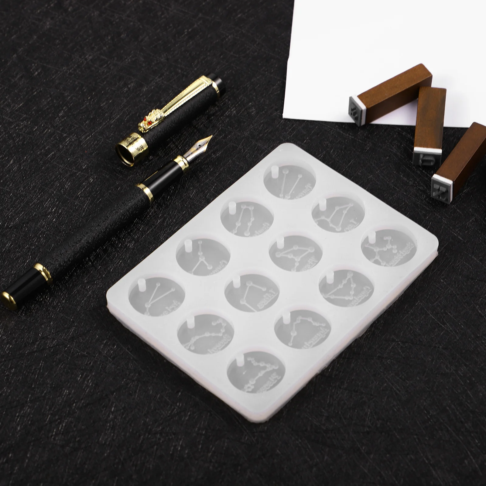 

Silicone Jewelry Making Mold Twelve DIY Craft Pendant Resin Fillers Home Accessories Durable Reusable