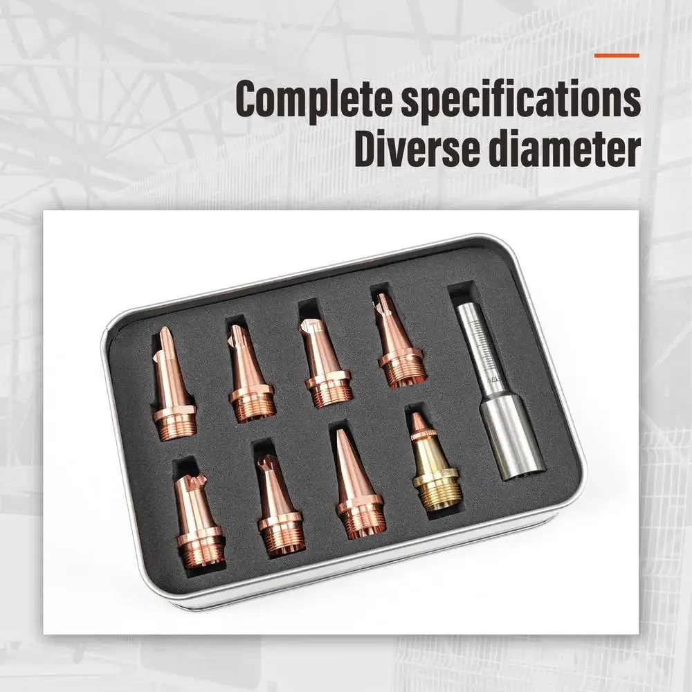 Copper Laser Welding Nozzle Set 8 Types Precision Tip Kit Durable Heat Dissipation Various Applications Automotive Electronics